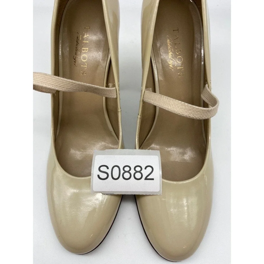 Talbots Pumps Women Sz 9B Mary Jane Cream Pumps Genuine Leather‎ Classy Brazil